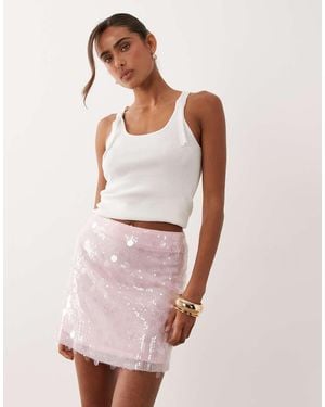 ASOS Minirok Met Gemengde Lovertjes - Roze