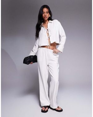 The Couture Club Geweven Broek Met Knoopdetail - Grijs