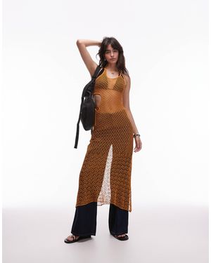 House Of Sunny Athena Knit Maxi Dress - Brown