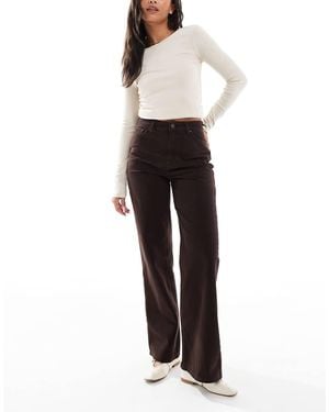 New Look Adalae Wide Leg Jeans - Brown