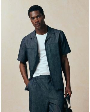 ASOS Co-ord Short Sleeve Lightweight Denim Shirt - Blue