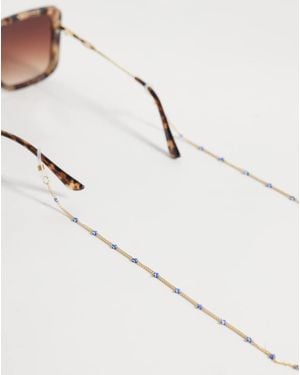 ASOS Sunglasses Chain With Blue Eye Detail - Natural