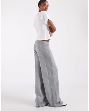 ONLY Wide Leg Knitted Pants - White