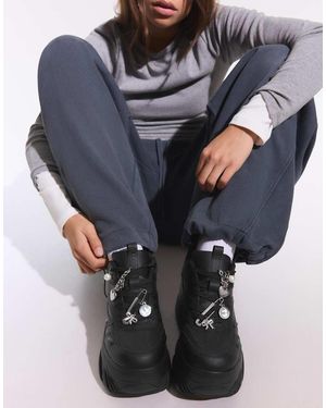 Bershka Xl Platform Trainers - Black