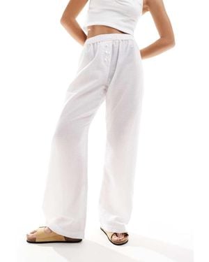 Cotton On Cotton On Boxer Style Textured Pyjama Bottoms - White