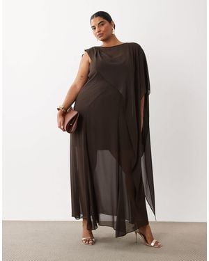 Forever New Maxikleid mit cape-ärmeln - Blau