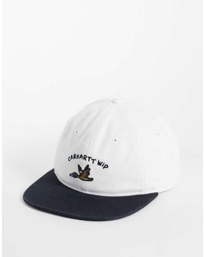 Carhartt Animated Ducks Logo Cap With Contrast Peak - White