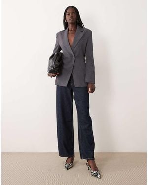 Jdy Fitted Tailored Blazer - Grey