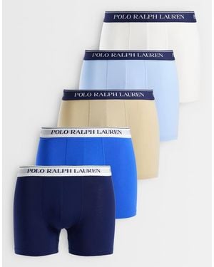 Polo Ralph Lauren Pack De 5 Calzoncillos En Azul De