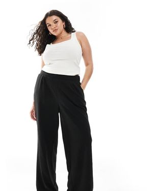 Vero Moda Pantaloni A Fondo Ampio - Nero