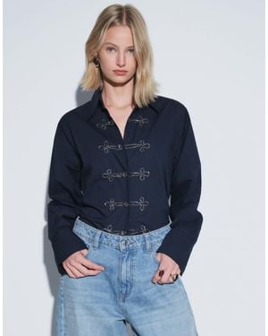 ASOS Hemd mit verziertem froschverschlussdetail - Blau