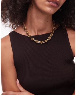TOPSHOP Nicky Waterproof Stainless Steal Knot Detailed Necklace - Black