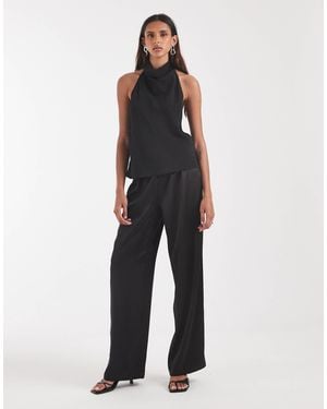 ONLY Satin Pull On Pants - Black