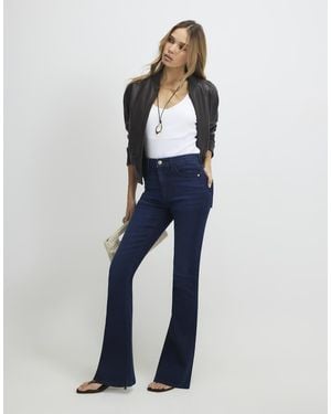 River Island High Waisted Sculpt Stretch Flare Jeans - Blue