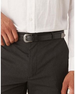 ASOS Smart Faux Leather Skinny Belt With Matte Buckle - White