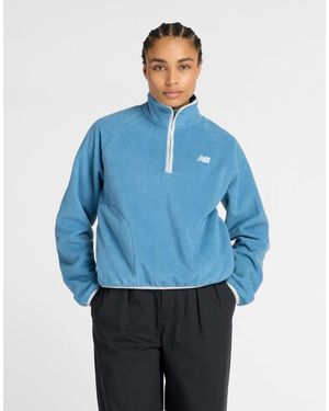 New Balance Sport Polar Fleece Half Zip - Blue