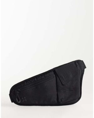 4505 Woven Running Belt With Phone Holder Holder And Reflective Detail - Blue