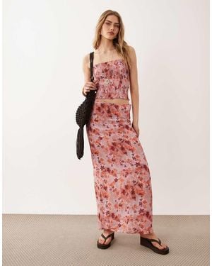 Mango Teen Maxi Skirt Co-Ord - Pink