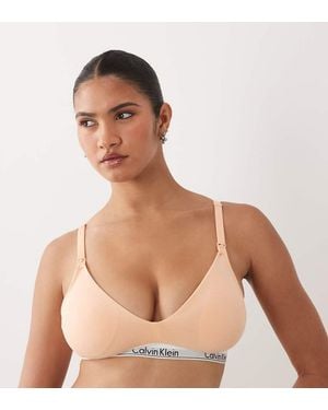 Calvin Klein Icon Cotton Modal Lightly Lined Maternity Bra - Natural