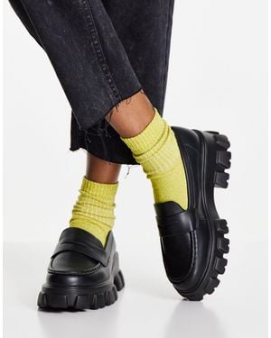 Glamorous Chunky Loafer Shoes - Black