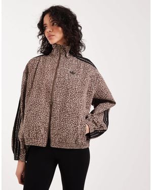 adidas Originals Firebird Oversized Track Top - Brown