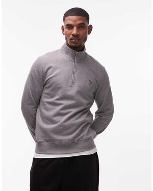 Paul Smith Half-zip Logo Jumper - Grey