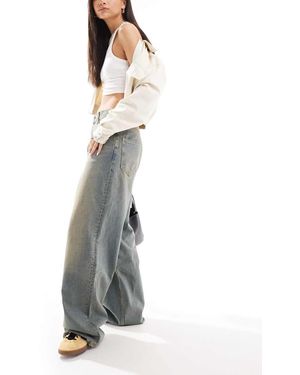 Mango Jeans Ampi Lavaggio Vintage - Blu