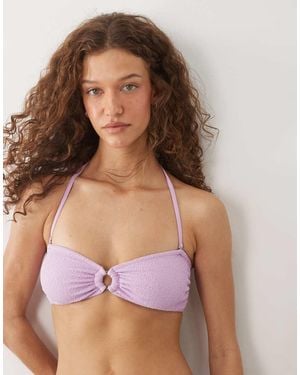 ARKET Top Bikini A Fascia Stropicciato Chiaro - Rosa