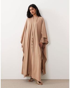 Iyal – abaya – maxi-kaftan aus modalmix - Natur