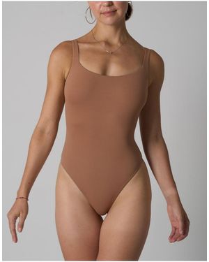 agon® Scoop Neck Bodysuit - Brown
