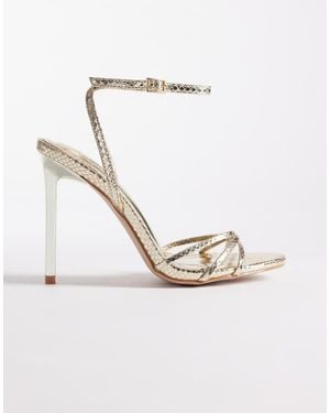 SIMMI Simmi London Ola Embellished Heeled Sandals - Metallic