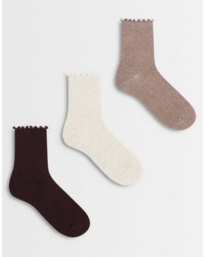 Accessorize 3 Pack Frill Socks - White