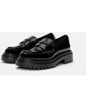 Pull&Bear Chunky Loafers - Black