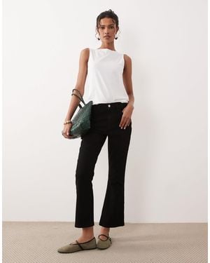 ASOS Crop Kick Flare Jean - Black