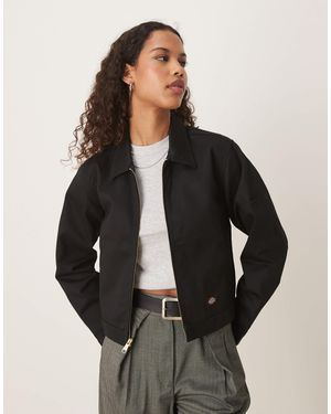 Dickies – eisenhower – ungefütterte cropped jacke - Schwarz