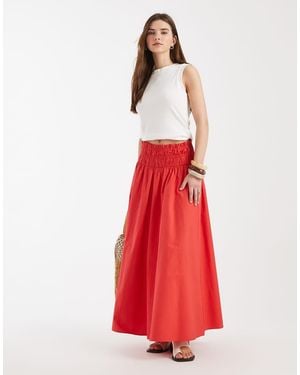 ASOS Shirred Waist Detail Maxi Skirt