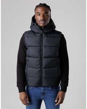 French Connection Padded Hooded Gilet - Blue