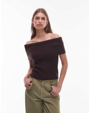 Nia Annemarie Off The Shoulder Knit Jumper - Multicolour