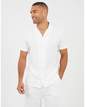 Brave Soul Revere Collar Shirt - White