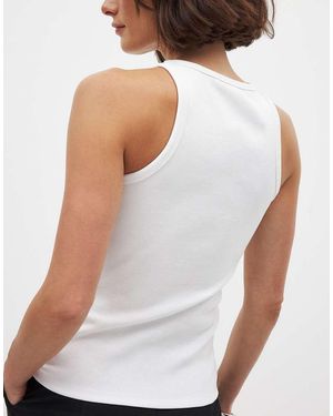 NA-KD Ribbed Tank - White