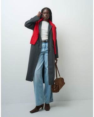 Aware Longline Blazer Coat - White