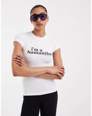 ASOS X Sex And The City Official Licence Merch T-shirt - Natural