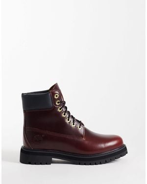 Timberland Bottes premium 6 inch en bordeaux - Marron