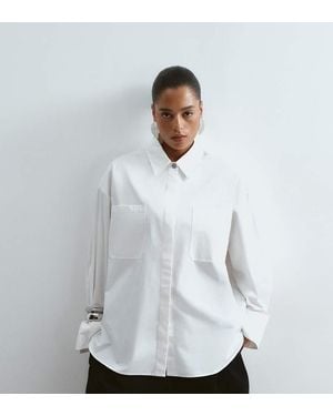 ARRANGE Curve Premium Oversized Shirt - White