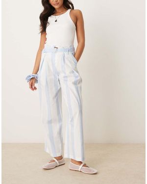 Mango Cotton Belted Culotte - White