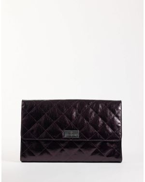 ASOS Large Quilted Clutch Bag - Black