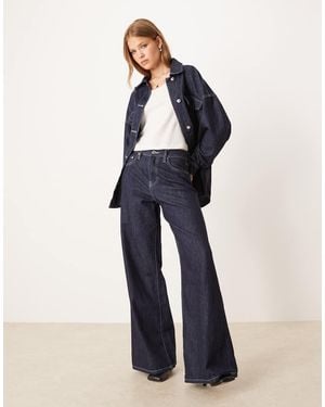 Gina Tricot Co-Ord High Waist Wide Leg Jeans - Blue