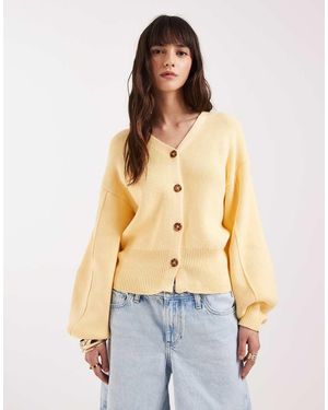 ASOS Waisted Structured Cardigan - Natural