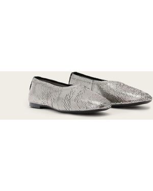 AllSaints – hailee – flache schuhe - Weiß