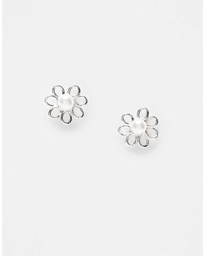 Kingsley Ryan Flower Stud Earrings With Detail - Multicolor